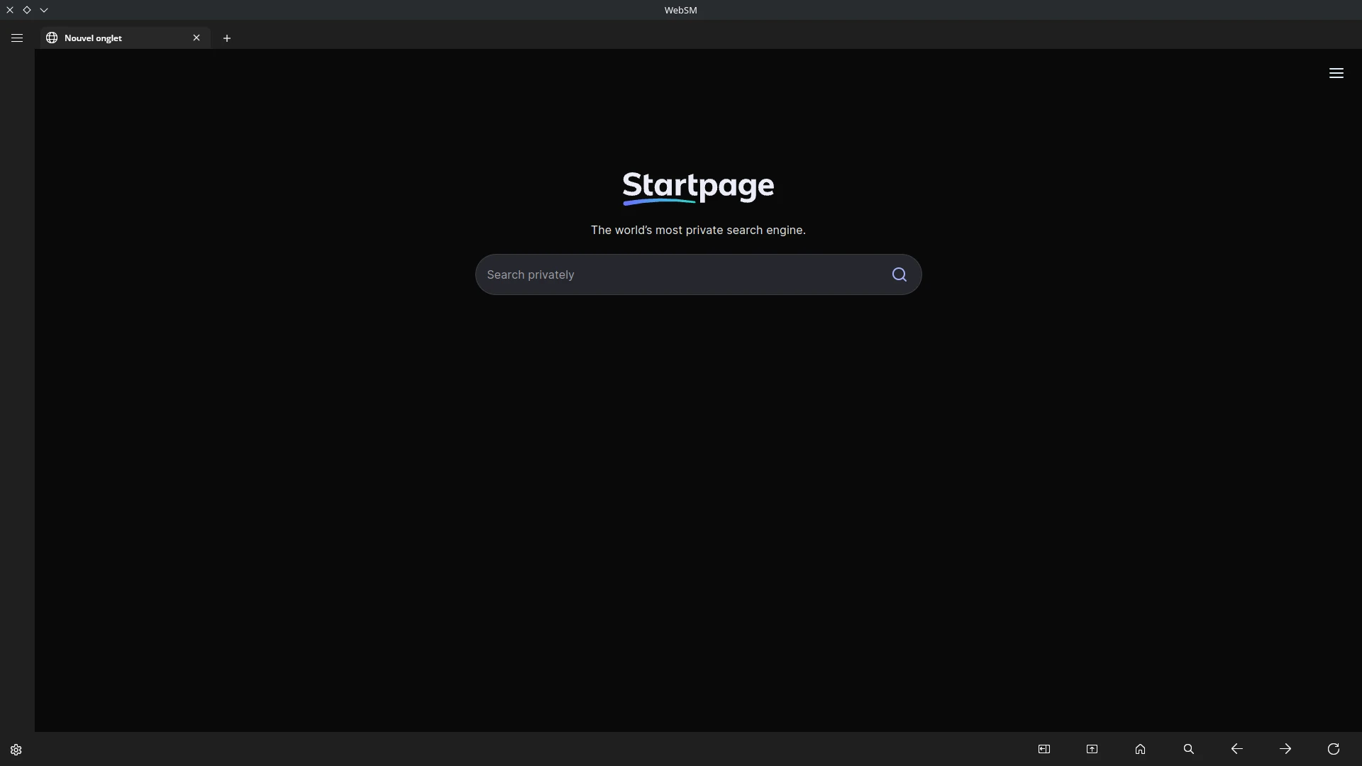 Startpage on WebSM